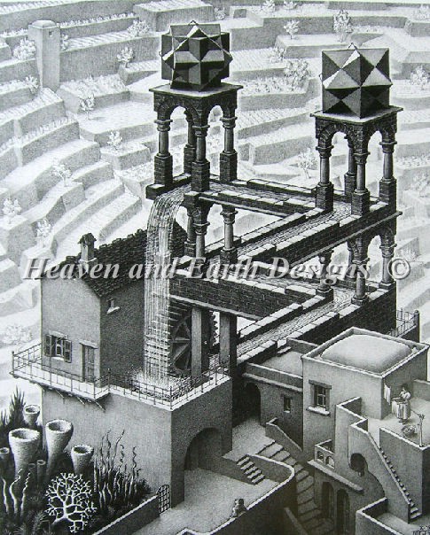 Waterfall Escher - Click Image to Close